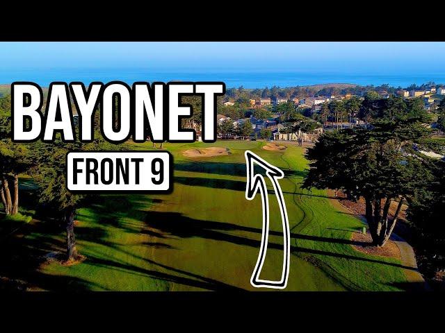 The LONGEST Golf Course in Monterey Bay | Bayonet GC FRONT 9 Course Vlog with Drone Flyovers