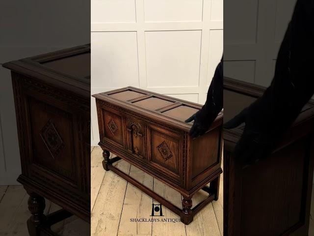 17th Century style carved oak coffer #woodworking #vintagestyle #furniture