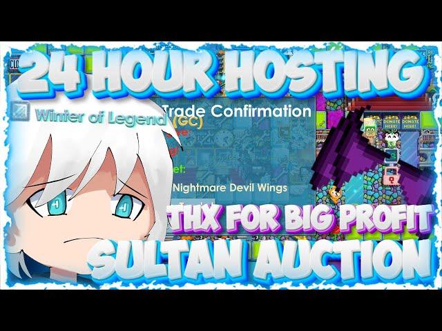 OMG 24Hour Hosting SULTAN AUCTION (Profit Alot) THX FOR EZ PROFIT | Growtopia Indonesia