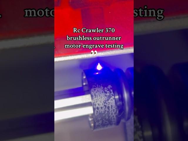 Rc Crawler 370 brushless outrunner motor engrave testing #RC #rccar #rccrawler #scx24 #trx4m