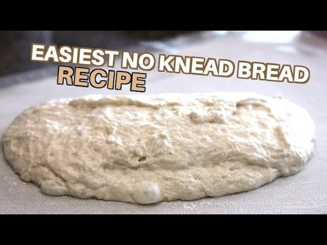 Easiest Yeast Bread Recipe – NO KNEAD Crusty Bread!