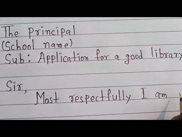 Being an Education Minister in your school's 'BAL SANSAD', write an application to your principal as