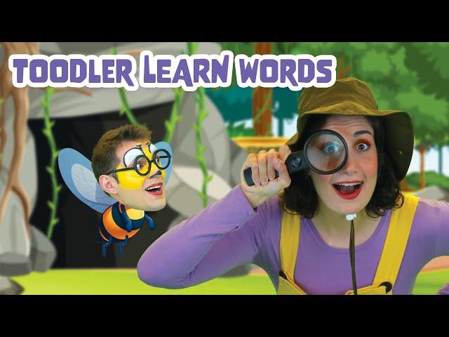 Toddler Learn Words | We Going on a Spider Hunt with Lizzy and Beezy |Educational Kids Videos