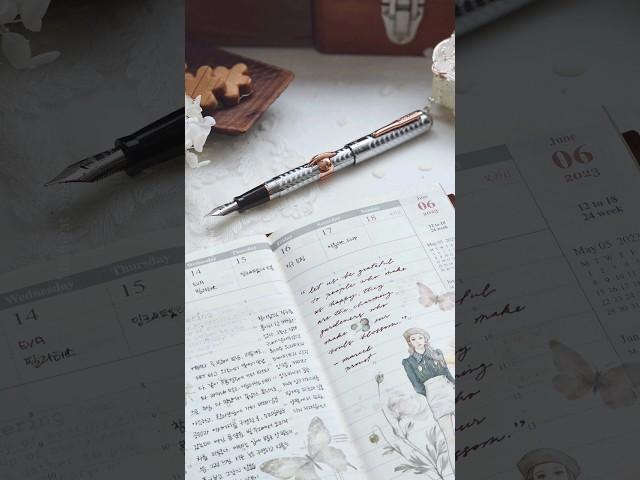 콘클린 크레센트 만년필 | 손글씨로 트래블러스 노트 위클리 다꾸 | Traveler's Notebook Weekly with Conklin Crescent Fountain Pen