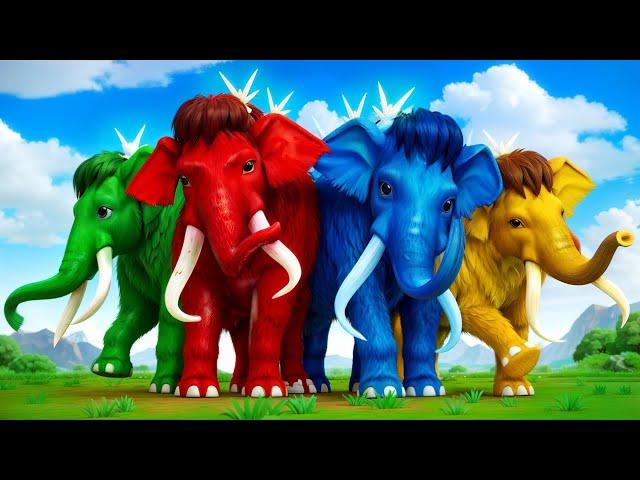 4 Color Mammoth Battle Royale! | Epic Fight in Animal Revolt Battle Simulator