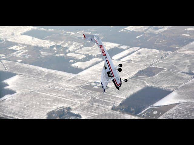 Cessna 150 Fully Developed Spin - Exterior View - Spin Training