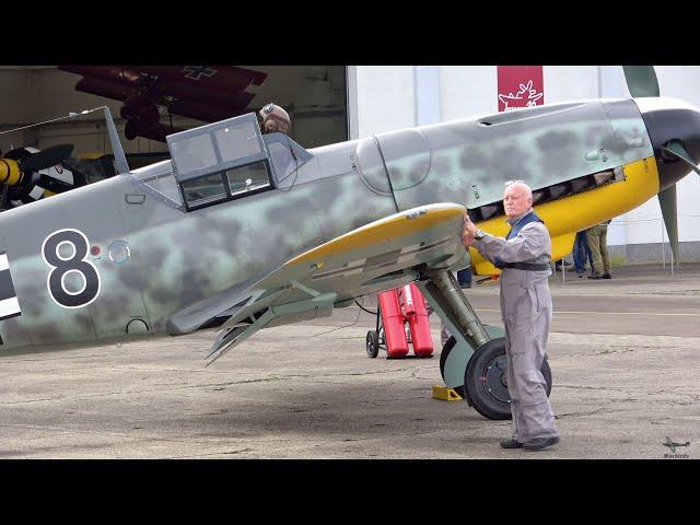 Maiden flight on the Messerschmitt Bf-109 G6 with a DB 605 Engine