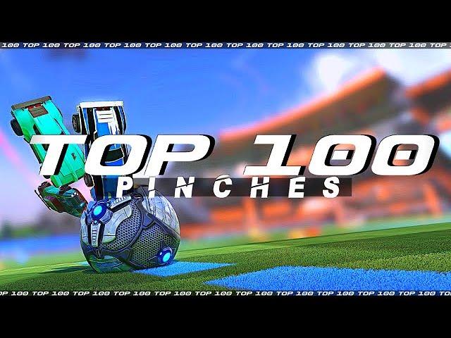 ROCKET LEAGUE TOP 100 PINCHES (TRIPLE PINCH?! BALL GOES BRR ZOOM ZOOM )