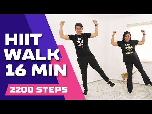 16 MIN HIIT WALK • 2200 Steps  • Workout with MOM • Keoni Tamayo • Walking Workout #176