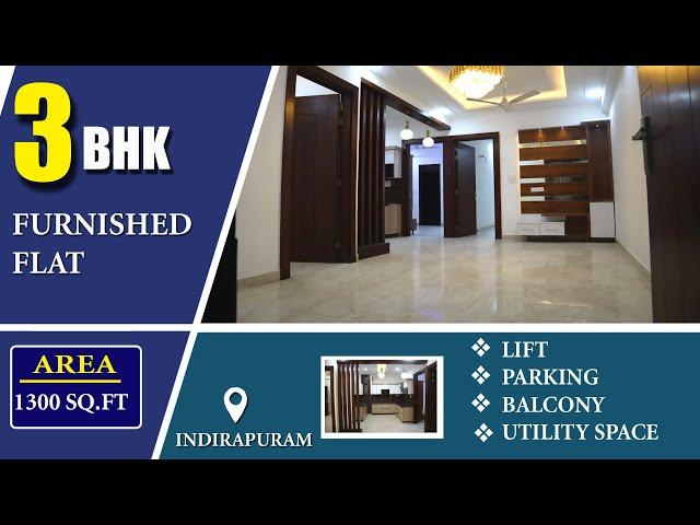 3 BHK Furnished Flat in Shakti Khand - 2, Indirapuram, Ghaziabad | ️ 9990363222