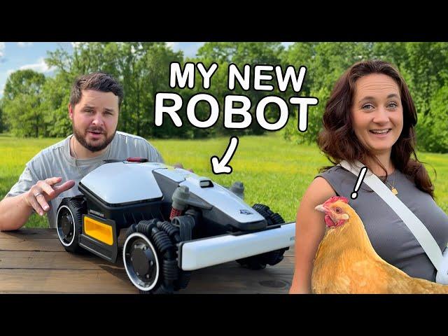 Testing the AI Controlled Lawnmower On Our Farm!  (Safe for Chickens?)