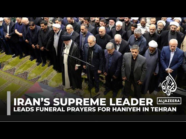 Iran’s Khamenei leads funeral prayers for Hamas chief Haniyeh in Tehran