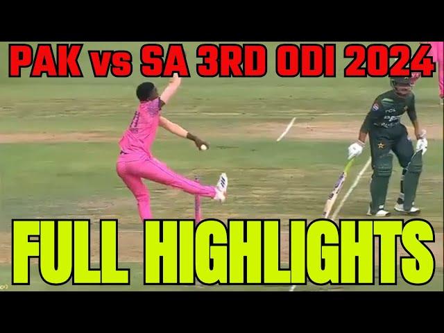 FULL HIGHLIGHTS PAKISTAN VS SOUTH AFRICA 3RD ODI MATCH FULL HIGHLIGHTS 2024 | PAK vs SA | #cricket