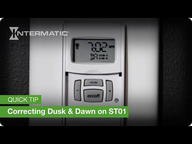 Quick Tip: Correcting Dusk & Dawn Times on Intermatic ST01 Timers