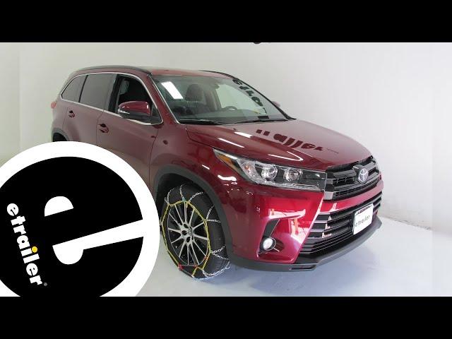 etrailer | Installation: Titan Chain Alloy Snow Tire Chains on a 2017 Toyota Highlander