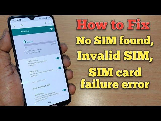 How to Fix No SIM Found, Invalid SIM, Or SIM Card Failure Error on Android