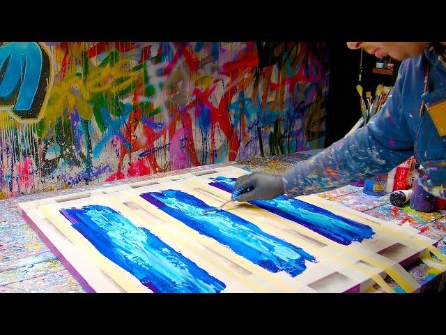 Simple And Effective | Abstract Painting With Warm And Cold Colors | Prorogo