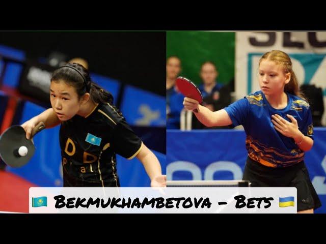 Bekmukhambetova (KZ) - Bets (UA). WTT Youth Contender, Szombathely, Hungary ​⁠@sasha_bets