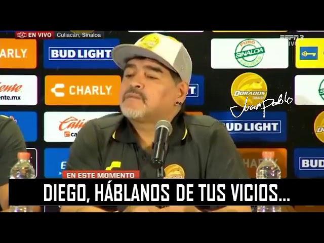 Diego maradona hablando drogado