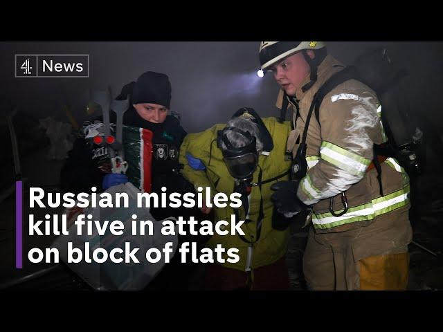 Russian missiles kill five in Ukraine’s Dnipro