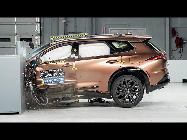 2025 Toyota Crown Signia driver-side small overlap IIHS crash test