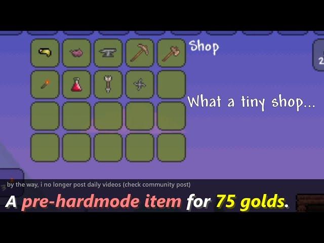 How is this PRE-HARDMODE Terraria item cost 75 GOLDS??? ─ It was wild back then...