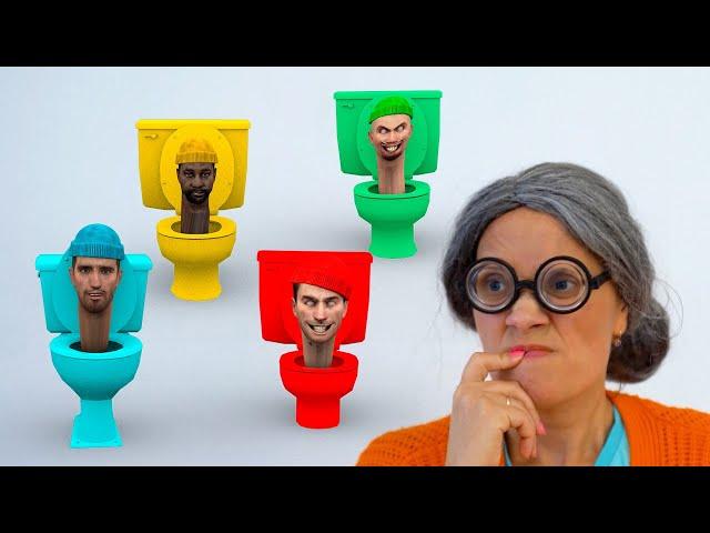 Wrong heads Top with Super Granny & Baby Skibidi Toilet