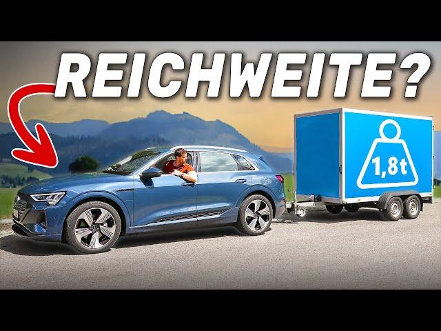 So weit kommt ein E-Auto mit Anhänger wirklich! Audi Q8 e-tron 55