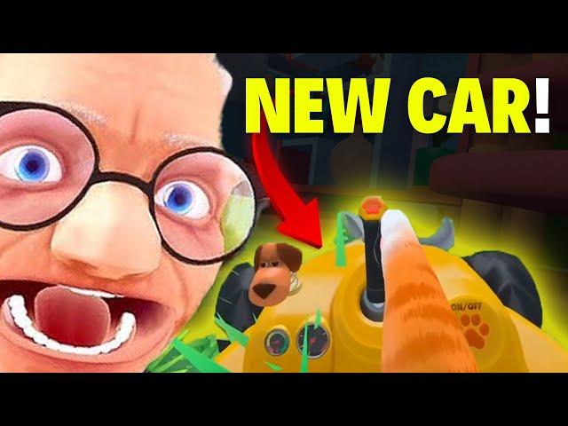 DRIVING GRANNY'S LAWN MOWER in NEW UPDATE! (I Am Cat VR)