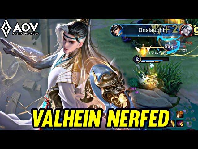 AOV : VALHEIN NERFED NEW PATCH - ARENA OF VALOR LIÊNQUÂNMOBILE ROV