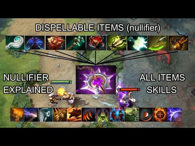 Dota 2 (7.35c) What can Nullifier do? all dipellable items & skills in 7 mins