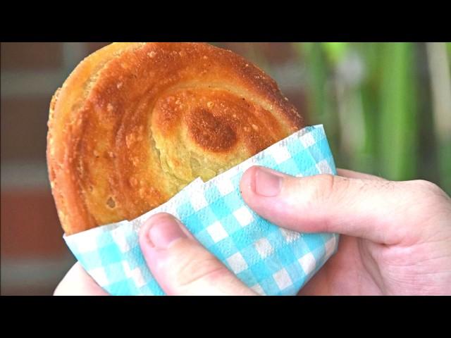 Scallion Pancake, Shanghai Street Food-style Congyoubing (葱油饼)