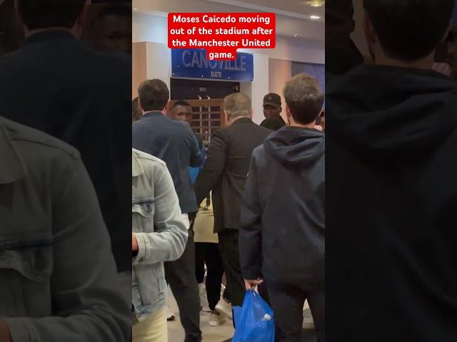 Moses Caicedo moving out of the stadium after the Man United game. #forypupage #london #football