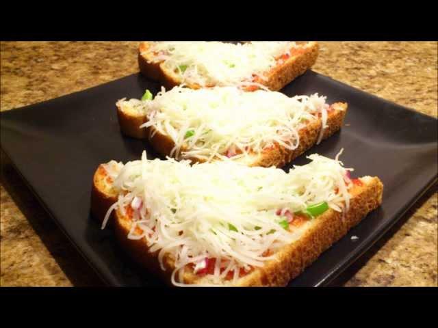 Bread Pizza Recipe | Quick bread pizza recipe by Sanam's Kitchen