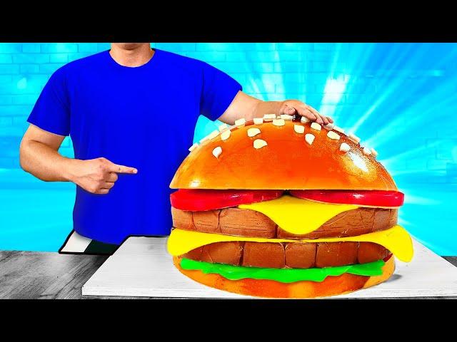 Gigantischer Gummi-Burger | 100 kg Gummi Burger von VANZAI KOCHEN