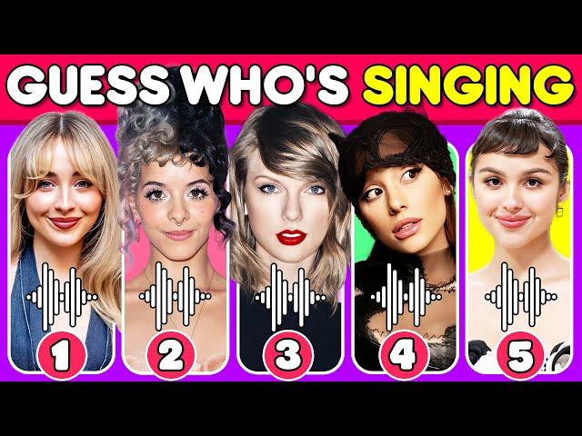 GUESS WHO'S SINGING  | Female Celebrity Edition | Melanie Martinez, Taylor Swift, Ariana Grande...