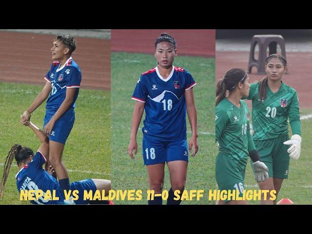 SAFF Woman Championship | Nepal Vs Maldives 11- 0 | Highlights