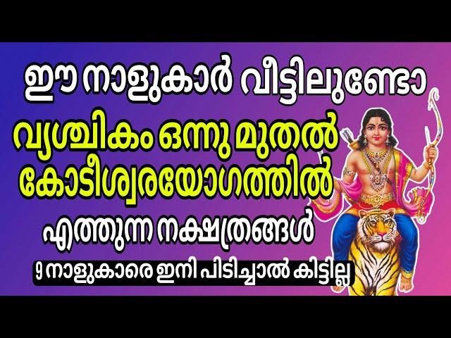 ഈ നാളുകാർ ഏത് വീട്ടിലുണ്ടോ ? സൗഭാഗ്യമാണ്! വ്യശ്ചികം ഒന്നു മുതൽ രാജയോഗമാണ്