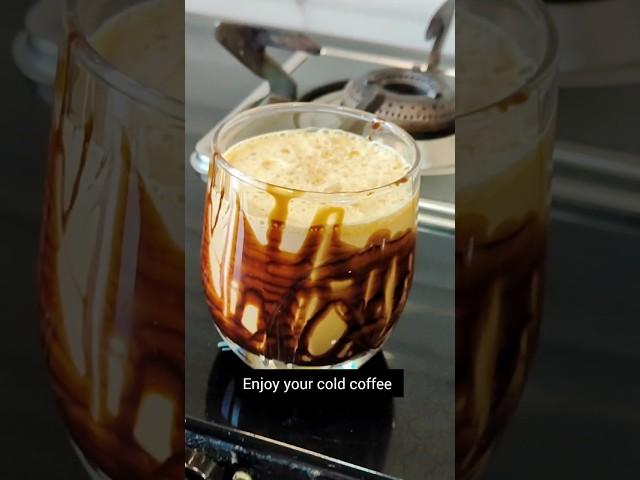 Cold coffee || how to make cold coffee at home || #shorts #youtube #youtubeshorts  #coldcoffee