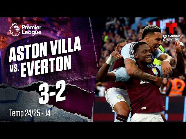 Highlights & Goles: Aston Villa vs. Everton 3-2 | Premier League | Telemundo Deportes