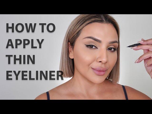 EASY TECHNIQUE FOR PERFECTLY THIN EYELINER | NINA UBHI