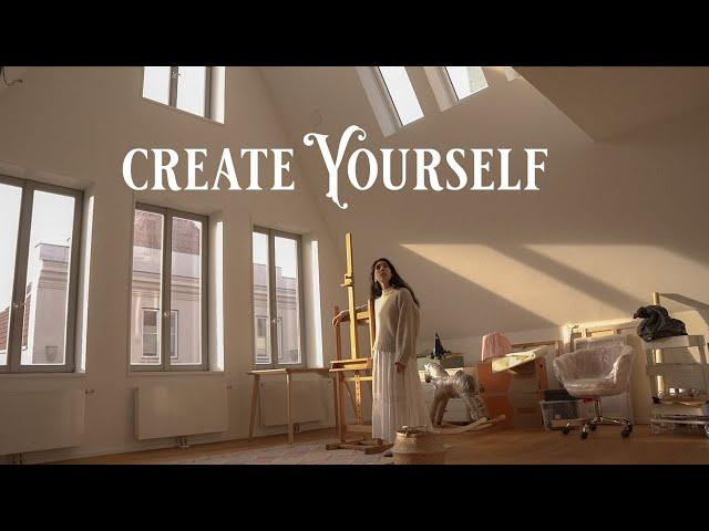 How to Change your Life  Cozy Art Studio move in + Decorating  Living alone Art Vlog