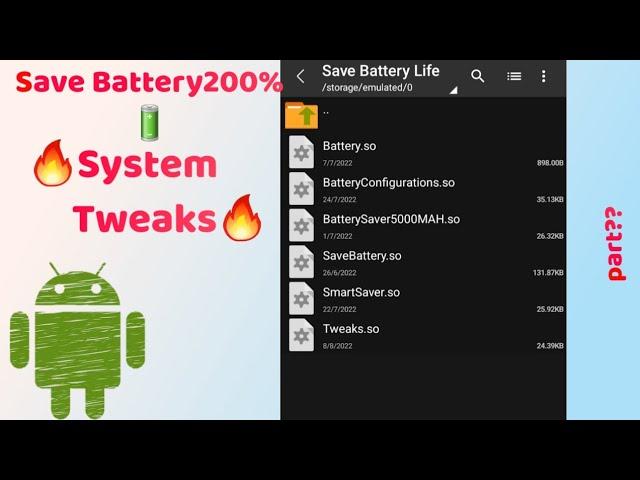 System Tweaks Save Battery 200%