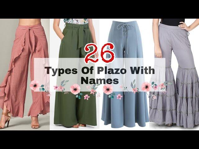 26 Types Of Palazzo With Names | Different Types Of Plazo With Names | Latest Plazo Pant Design 2021