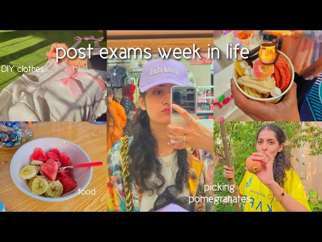 weekly vlog | post exams week, pomegranate picking, peaceful, nature