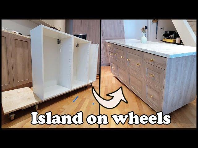 How to make an island on wheels using Ikea cabinets