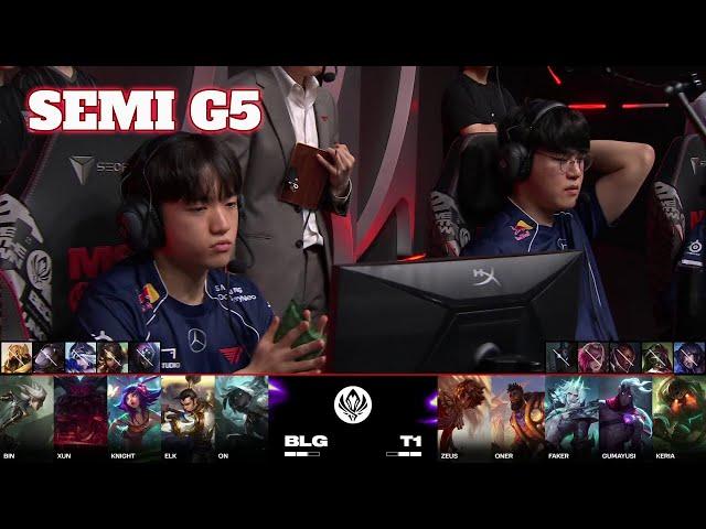 T1 vs BLG - Game 5 | Semi Final LoL MSI 2024 Main Stage | Bilibili Gaming vs T1 G5 full game