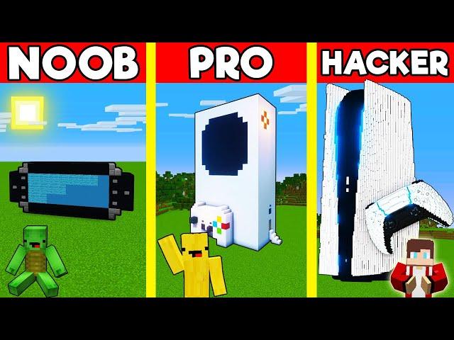 GAMING CONSOLE Build Battle In Minecraft - NOOB VS PRO CHALLENGE - Maizen Mizen Mazien Parody