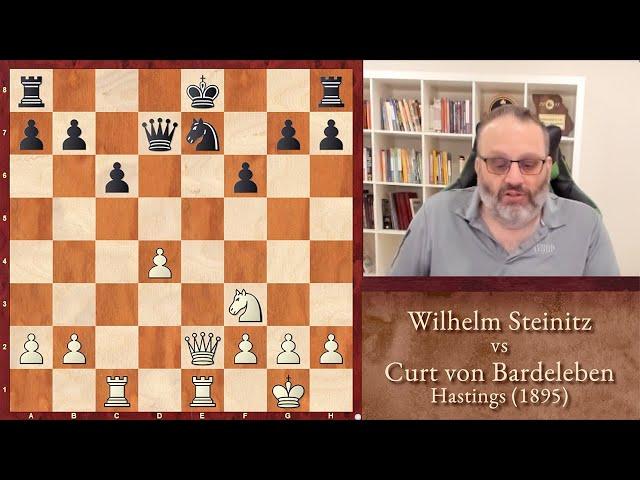 5 Minutes with GM Ben Finegold: Steinitz vs von Bardeleben, Hastings (1895)