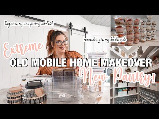 *ORGANIZE MY NEW PANTRY WITH ME!* new pantry build | mobile home makeover | mobile home homemaking